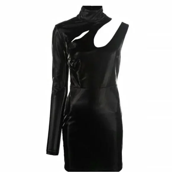 ROTATE Birger Christensen Fallem Dress In Black Size 6 NWT $650